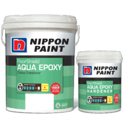 สีอีพ็อกซี่ NIPPON AQUA EPOXY 4+1 ลิตร เบส A+HARDENER