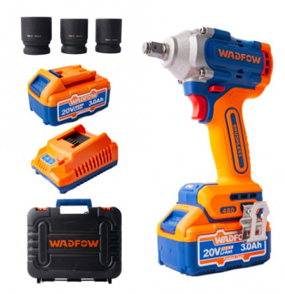บล็อคไร้สาย WADFOW 1/2" 20V. WCD1B481 มีระบบกระแทก +แบตเตอรี่และแท่นชาร์จ
