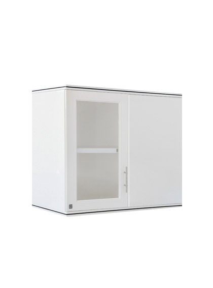 ตู้แขวนคู่  KING  ขาว เซอร์คอน เข้ามุม PLATINUM