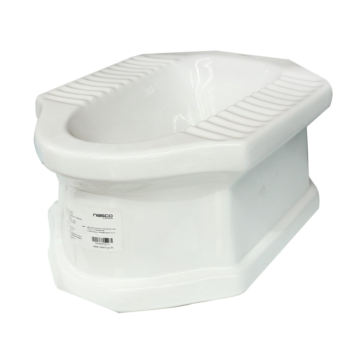 หัวส้วมฐานสูง NASCO NC-102 เอลเลย์ สีขาว , สีฟ้า
